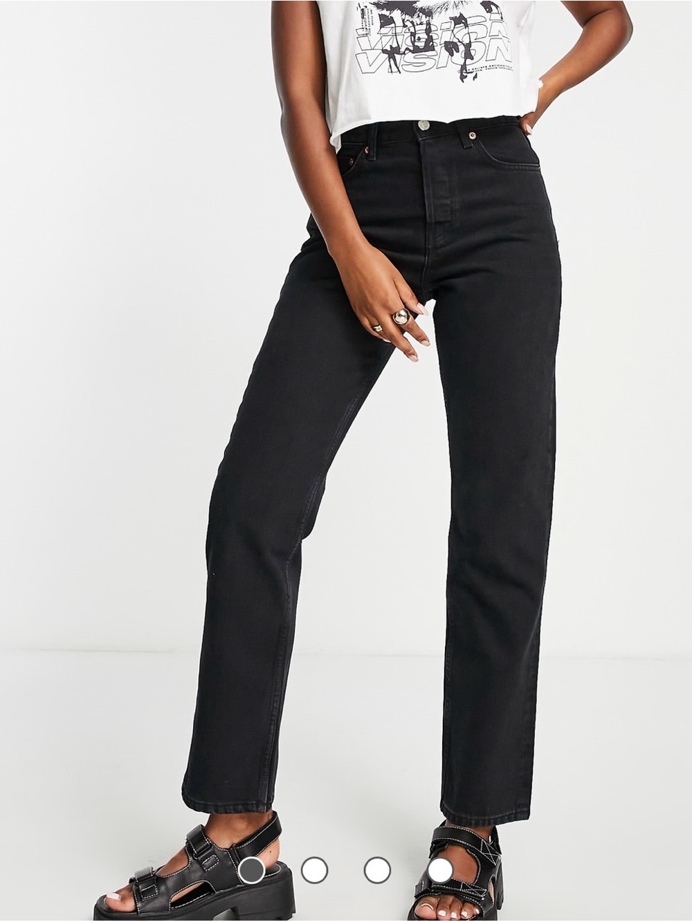 Topshop Black Dad jeans